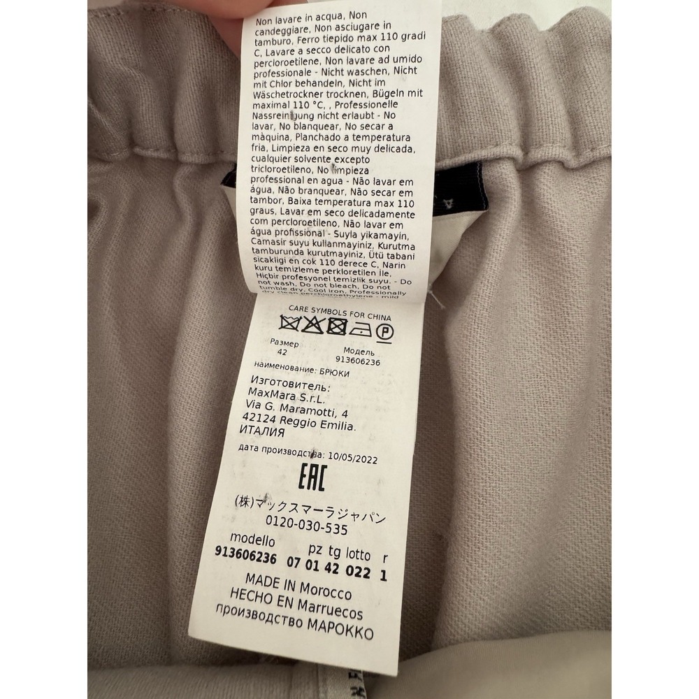 S Max Mara - Floria Stretchy Waist Wool Size 42 IT 8 uS Dusty Pink - Picture 9 of 12